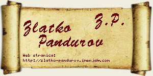 Zlatko Pandurov vizit kartica